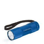 Coloured aluminium flashlight with 9 LEDs and strap main view