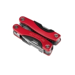 Multifunctional tool steel & aluminium, 9 functions red colour image with logo