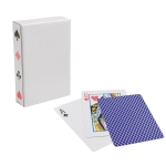 Poker cards with coloured back and printable box blue colour