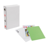 Poker cards with coloured back and printable box light-green colour