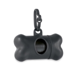 Dog waste bags in bone-shaped containers black colour