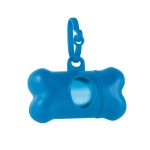 Dog waste bags in bone-shaped containers blue colour