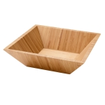 Salad bowl with a natural look, Bamboo natural colour