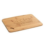 Chopping board from bamboo for cheese or cold cuts natural colour image with logo