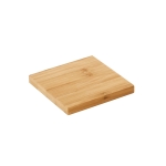 Set of 4 bamboo coasters with storage box natural colour second view