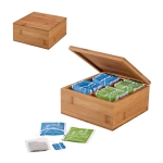 Bamboo tea box with 4 compartments 40 tea bag, Tea Party first view