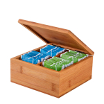 Bamboo tea box with 4 compartments 40 tea bag, Tea Party main view