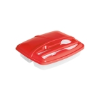 Tupperware set , PP with cutlery, sizes: 250, 270 and 470 ml red colour