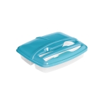 Tupperware set , PP with cutlery, sizes: 250, 270 and 470 ml light blue colour