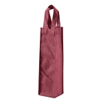 Black non-woven wine bottle bag, 80 g/m2 burgundy colour