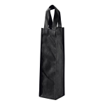 Black non-woven wine bottle bag, 80 g/m2 black colour