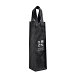 Black non-woven wine bottle bag, 80 g/m2 main view