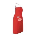 Original cotton apron, 150 g/m2, Trend red colour image with logo