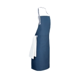 Apron with adjustable neck strap and pockets, 150 g/m2, Maître blue colour