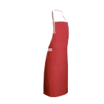 Apron with adjustable neck strap and pockets, 150 g/m2, Maître red colour