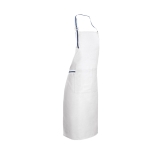 Apron with adjustable neck strap and pockets, 150 g/m2, Maître white colour