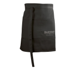 Half-apron in black, 150 g/m2, Trattoria black colour image with logo