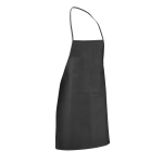 Non-woven cooking apron with pocket and straps black colour