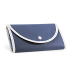 Foldable non-woven bag with carry handles, 80 g/m² blue colour first view