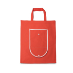 Foldable non-woven bag with carry handles, 80 g/m² red colour