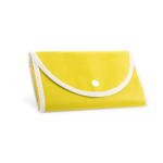 Foldable non-woven bag with carry handles, 80 g/m² yellow colour first view