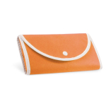 Foldable non-woven bag with carry handles, 80 g/m² orange colour first view