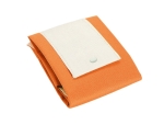 Foldable non-woven bag with handles, 80 g/m2 orange colour