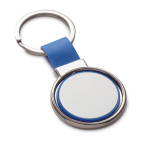 Rotatable keyring coloured faux leather strap