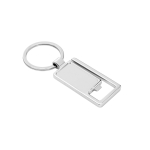 Keyring with bottle opener in an original design silver colour