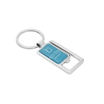 Keyring with bottle opener in an original design silver colour image with logo