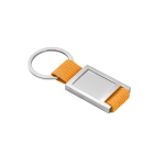 Classic keyring with full-colour resin drops orange colour