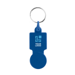 Keyring with coin for shopping cart, Square main view