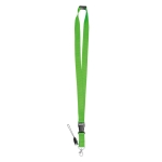 Lanyard with buckle and safety clasp, Doubleclip Extra light-green colour first view