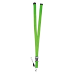 Lanyard with buckle and safety clasp, Doubleclip Extra light-green colour third view