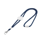 Lanyard with drawstring & carabine, Cord blue colour