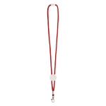 Lanyard with drawstring & carabine, Cord red colour first view