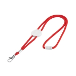 Lanyard with drawstring & carabine, Cord red colour