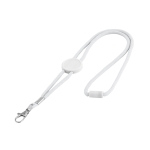 Lanyard with drawstring & carabine, Cord white colour