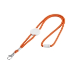 Lanyard with drawstring & carabine, Cord orange colour