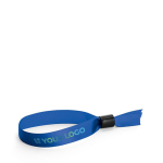 Soft, glossy satin event wristband with secure fastening main view