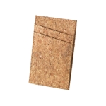 Card case with cork card holder natural colour