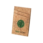 Card case with cork card holder natural colour image with logo