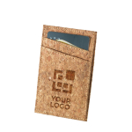 Card case with cork card holder main view