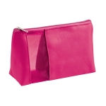 Toiletry bag made of microfibres with zip for travel, Cosmo fuchsia colour