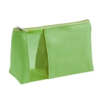 Toiletry bag made of microfibres with zip for travel, Cosmo light-green colour