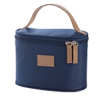 Toiletry bag, imitation leather, microfiber blue colour