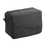 Affordable toiletry bag made of microfibres with zip, Pocket black colour