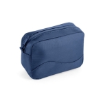 Affordable toiletry bag made of microfibres with zip, Pocket blue colour