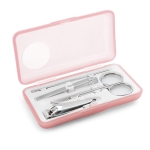 Elegant manicure case in pink and white pink colour third view