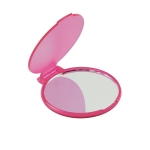 Affordable pocket mirror to give as a gift pink colour third view